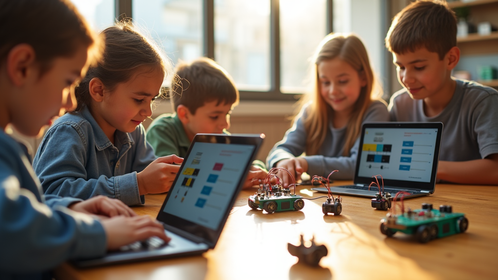 Actividades para enseñar control de motores y servos a niños