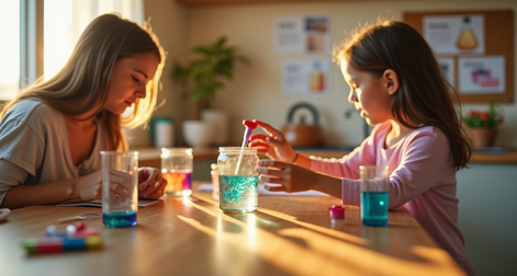 Proyectos que combinan química segura y juego para curiosos en casa