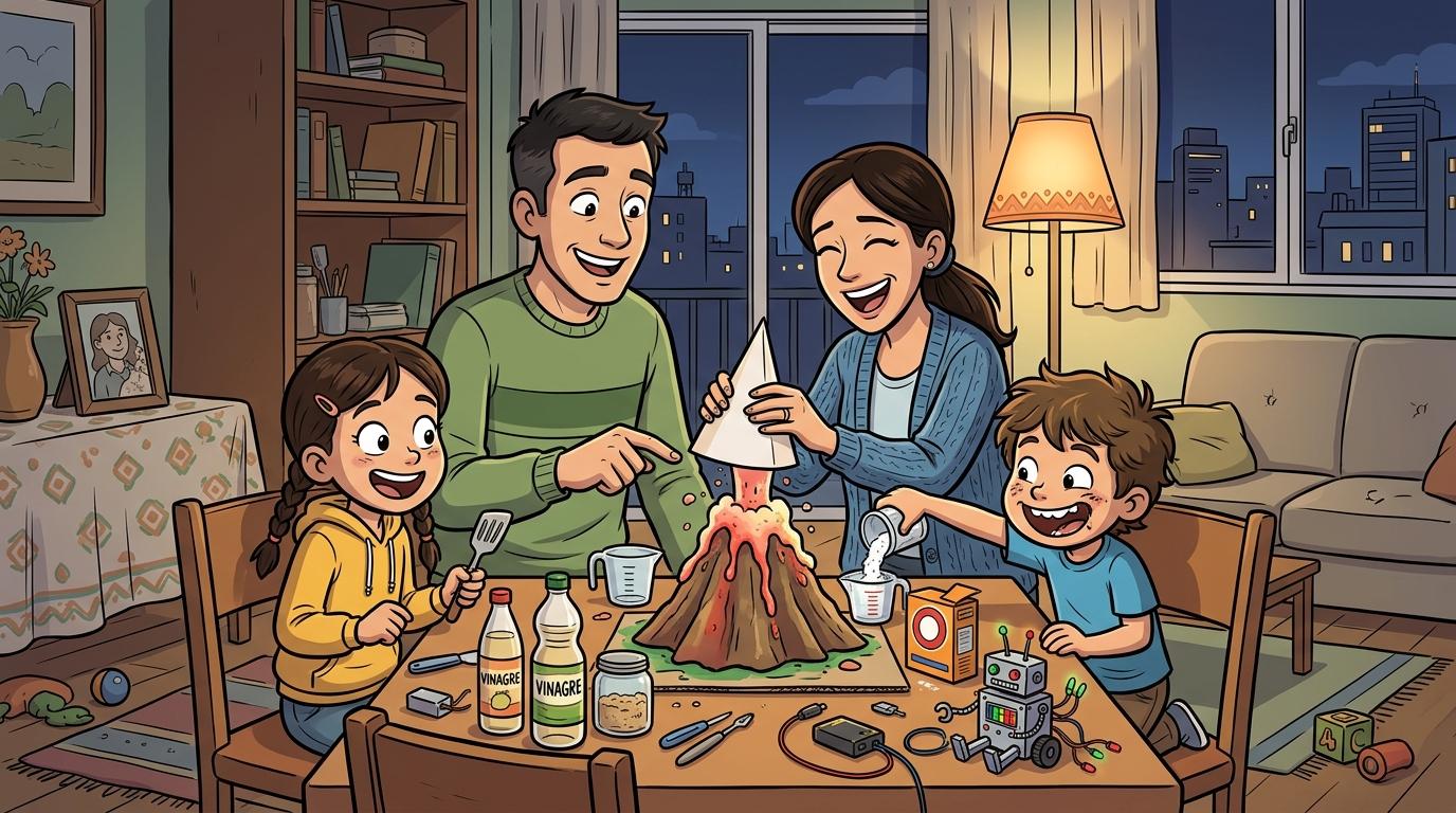 Noches STEM en casa: desafíos cortos para jugar en familia entre semana
